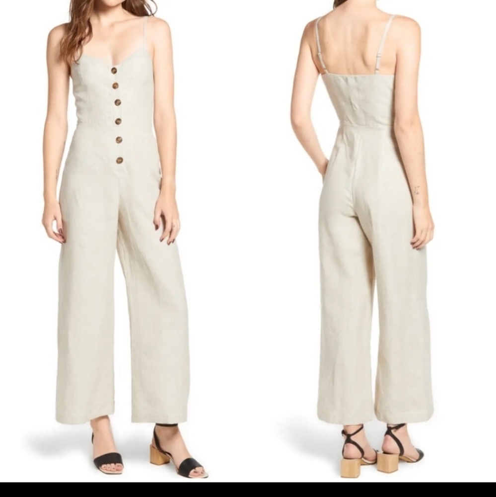 Reformation Torta Linen Jumpsuit